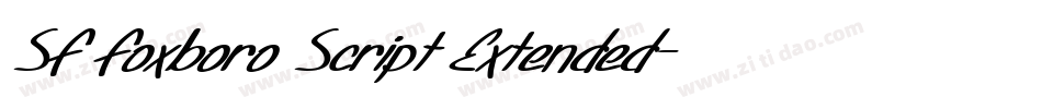 SF Foxboro Script Extended字体转换
